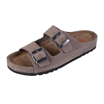 Skórzane klapki medyczne memory białe roz. 36 – klapki medyczne – obuwie medyczne